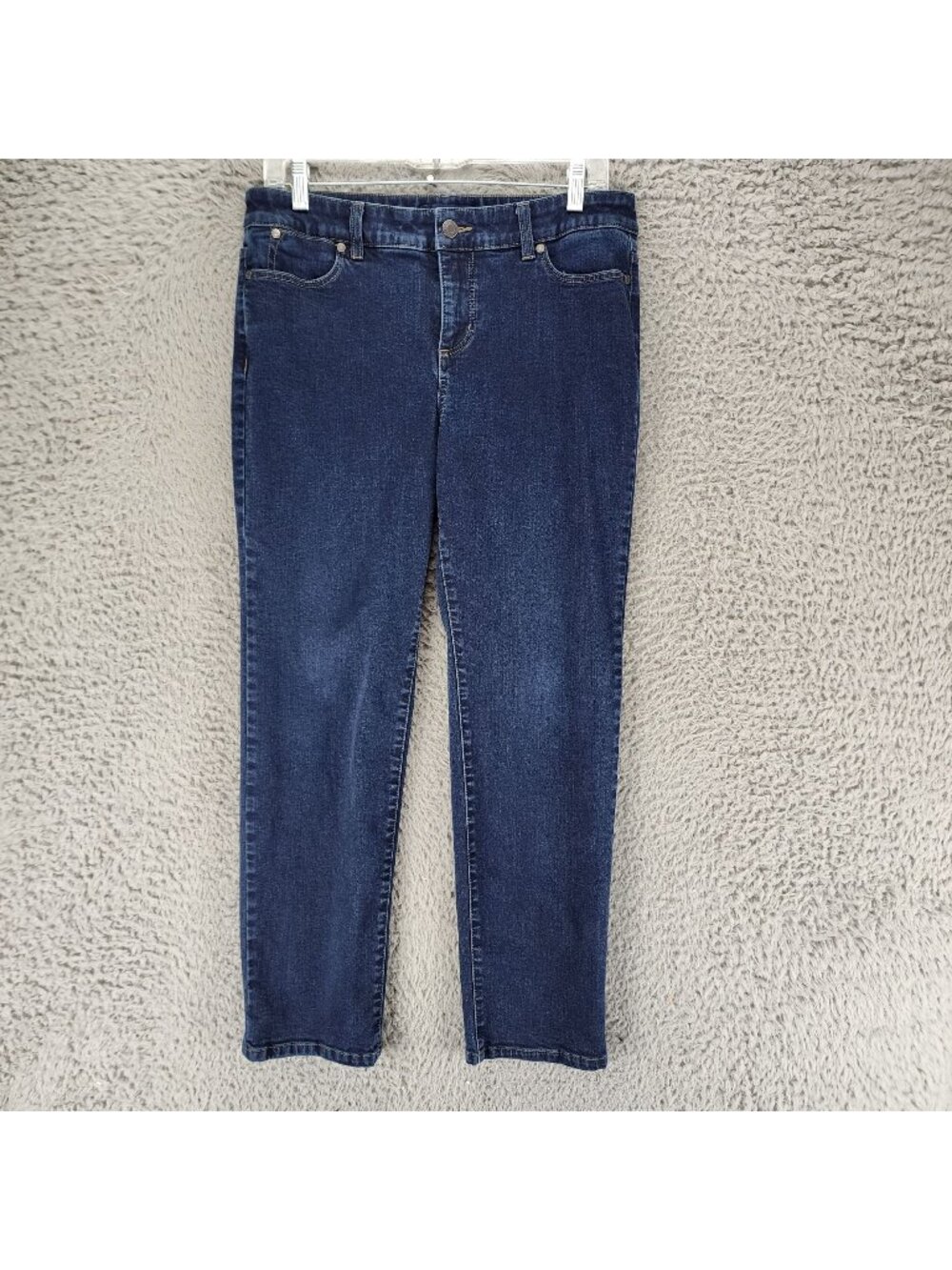Talbots Jeans Womens 8 Petite Blue Stretch Denim Straight *Read*